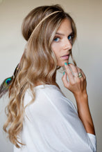 Load image into Gallery viewer, BOHO FESTIVAL FEATHER headband /hippie style / braided stretch band
