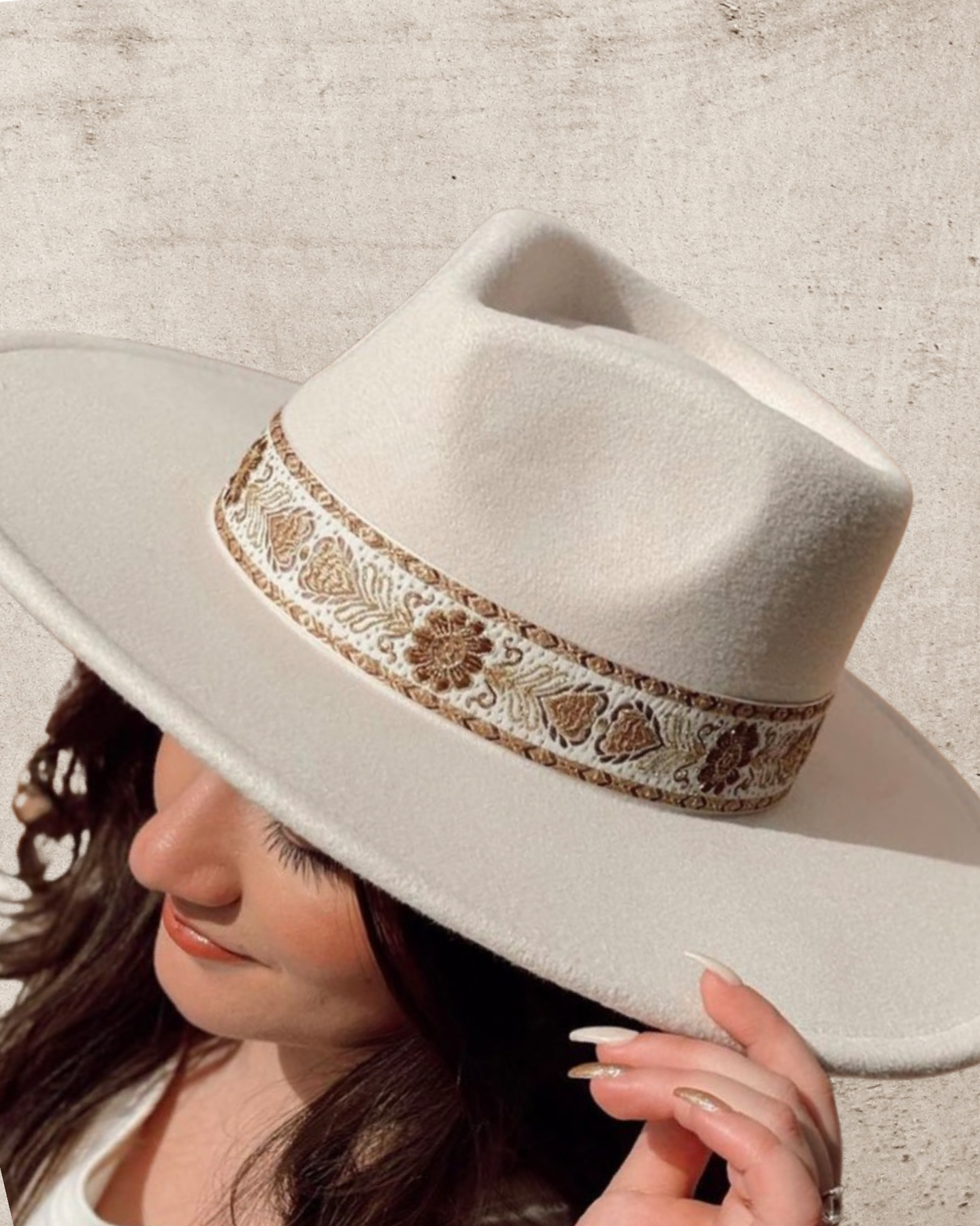 IVORY Embroidered Hat
