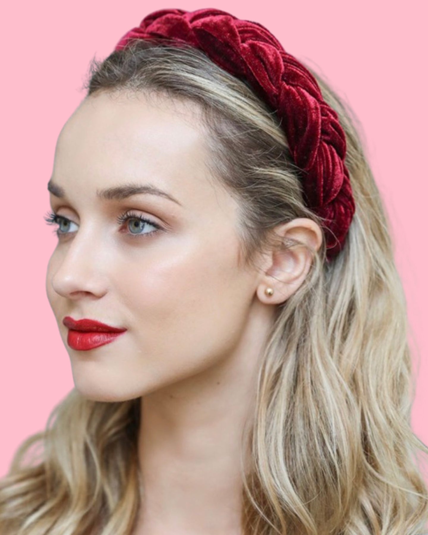 MORGAN Velvet Headband in Burgundy