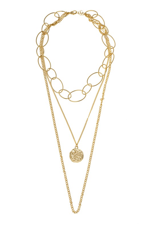 Oval Link layered necklace