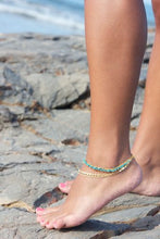 Load image into Gallery viewer, OCEAN Turquoise layered anklet
